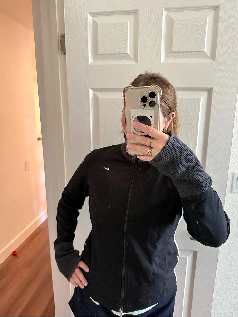 Nike Full Zip Ribbed Collar Jacket - Picture 6 of 7